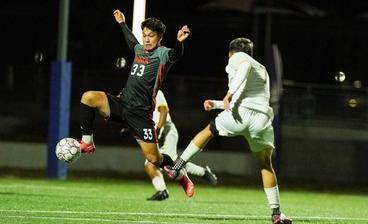 Knights Andy Portillo (right) fires a shot vs. Pima C.C. Photo courtesy of NJCAA.